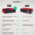 Interfaz de audio USB de 4ª generación Scarlett 2i2 de Focusrite